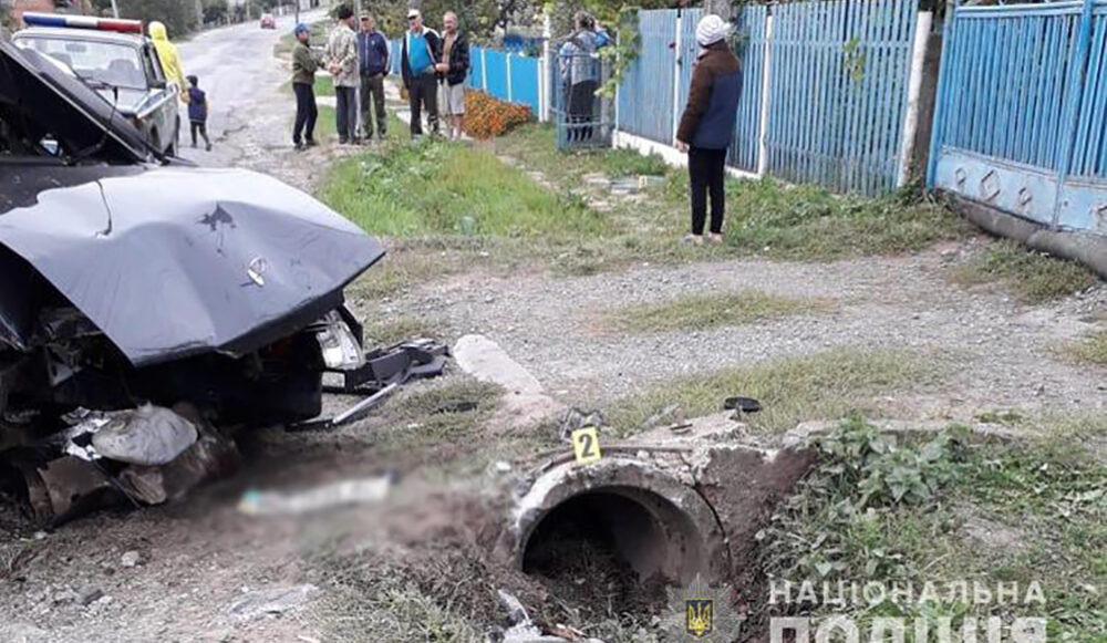 У Монастириському районі п’яний водій в’їхав у бетонну трубу