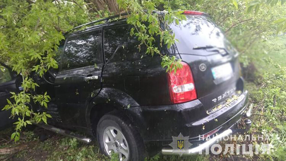 На Кременеччині страшна аварія – водій джипа в’їхав у дерево (ФОТО)