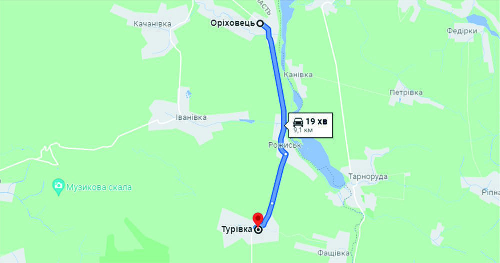 дорога Оріховець - Турівка