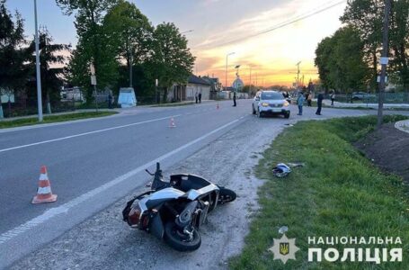 У Городищі внаслідок ДТП травмувався неповнолітній водій скутера