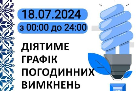 Графік відключення світла у Тернопільській області на 18 липня