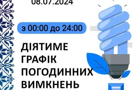 Графік відключення світла у Тернопільській області на 8 липня