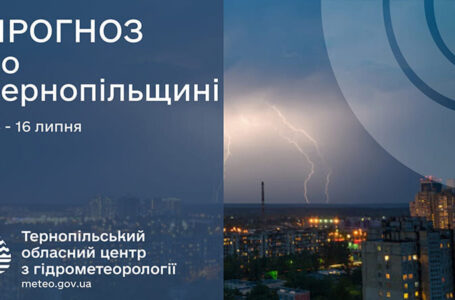 Грози та град: прогноз погоди у Тернополі на 14 липня