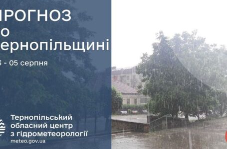 Дощі та грози: прогноз погоди у Тернополі на 3 і 4 серпня