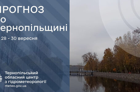 Короткочасні дощі: прогноз погоди у Тернополі на 28-30 вересня