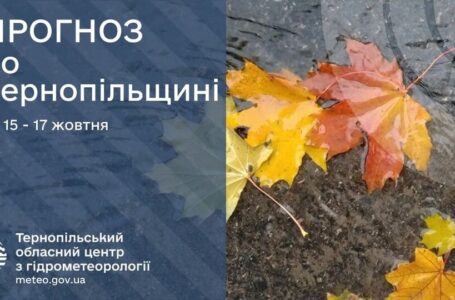 Невеликі дощі: прогноз погоди у Тернополі на 15 жовтня