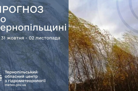 Без опадів: прогноз погоди у Тернополі на 31 жовтня