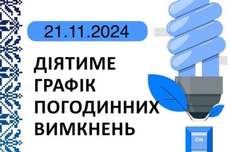 Графік відключення світла у Тернопільській області на 21 листопада