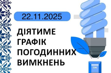 Графік відключення світла у Тернопільській області на 22 листопада