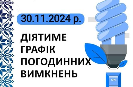 Графік відключення світла у Тернопільській області на 30 листопада