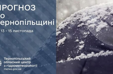 Мокрий сніг: прогноз погоди на Тернопільщині на 13 листопада