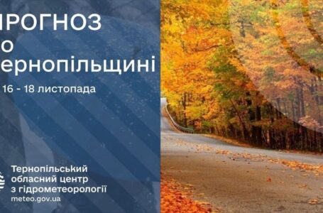 Хмарно з проясненнями: прогноз погоди у Тернополі на 16 листопада