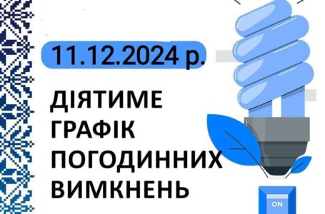 Графік відключення світла у Тернопільській області на 11 грудня