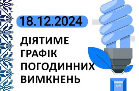 Графік відключення світла у Тернопільській області на 18 грудня (ОНОВЛЕНО)