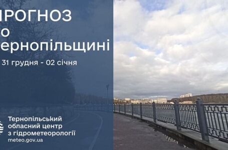 Тепло і без опадів: прогноз погоди у Тернополі на 31 грудня