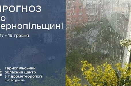 Помірні дощі: прогноз погоди у Тернополі на 17 і 18 травня