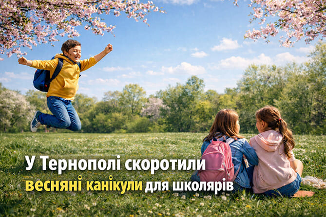 У Тернополі скоротили весняні канікули для школярів