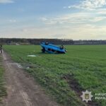 У полі поблизу Тернополя 14-річна водійка перекинулася на “Жигулях”