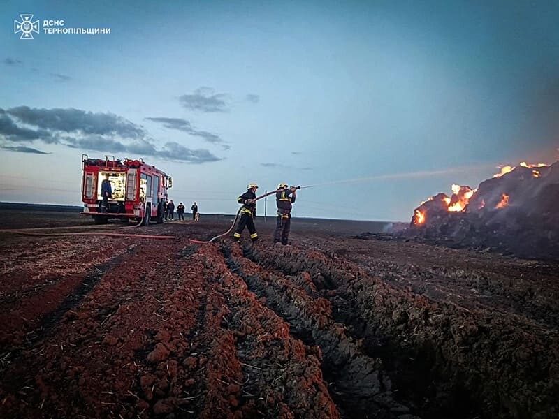 У Скориківській громаді згоріло 85 тонн соломи