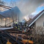 У Монастириській громаді згоріла господарська будівля