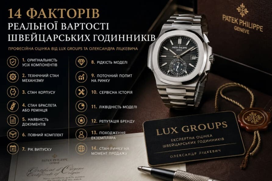 Lux Groups та Олександр Ліцкевич — 14 факторів реальної вартості швейцарських годинників