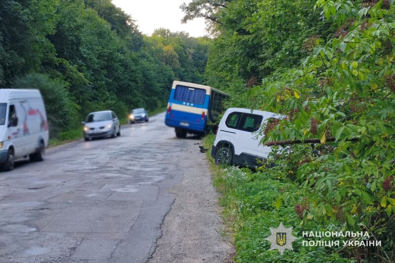 У Борщівській громаді рейсовий автобус потрапив у ДТП